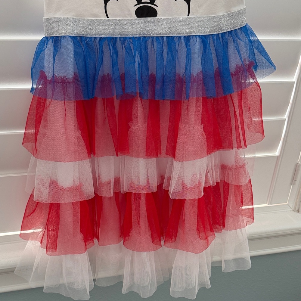 Disney Minnie Mouse Stars and Stripes Dress LG 10/12 - Picture 3 of 4